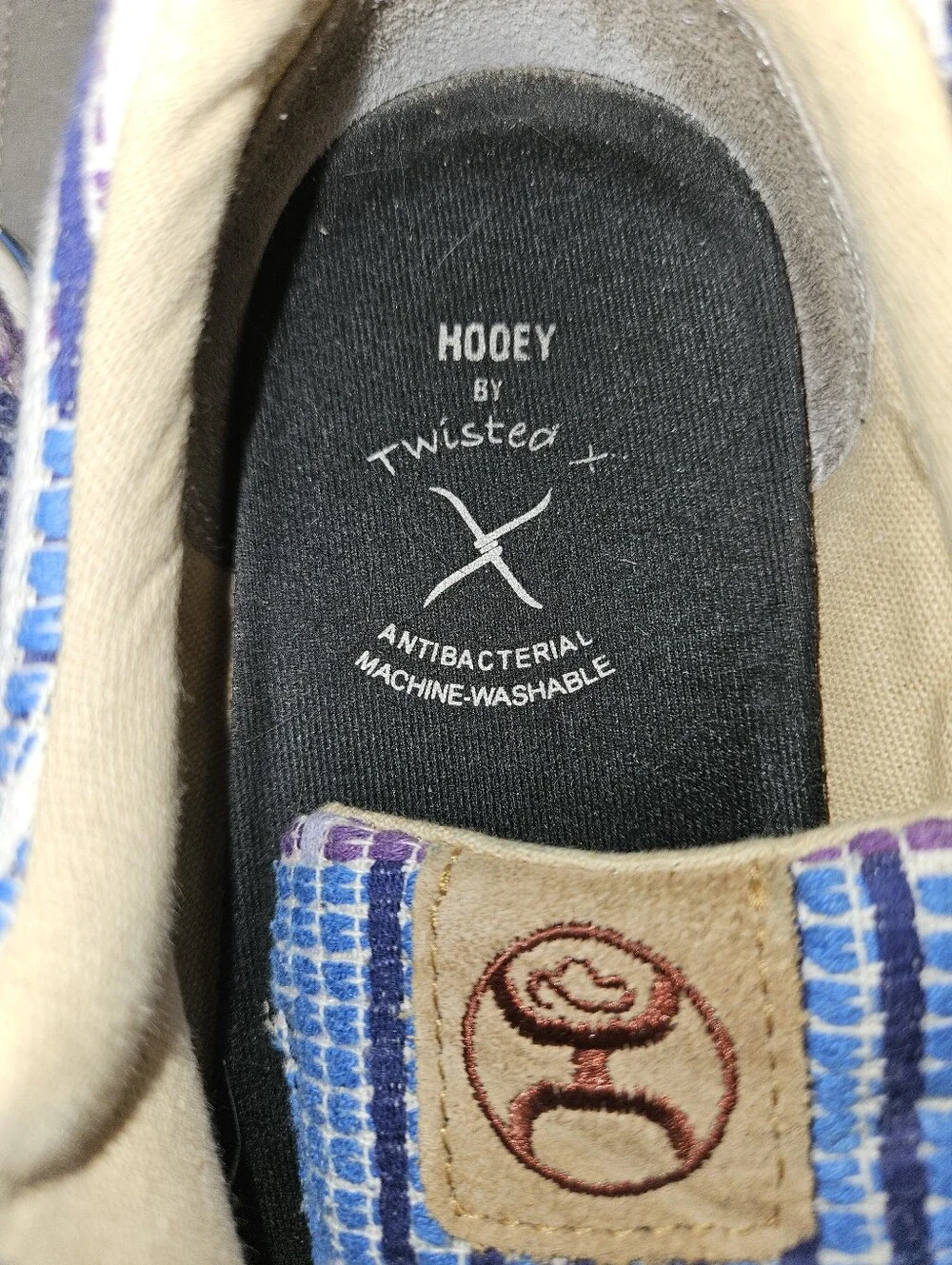 Hooey By Twisted X Blue Multicolor Striped Boat Shoes